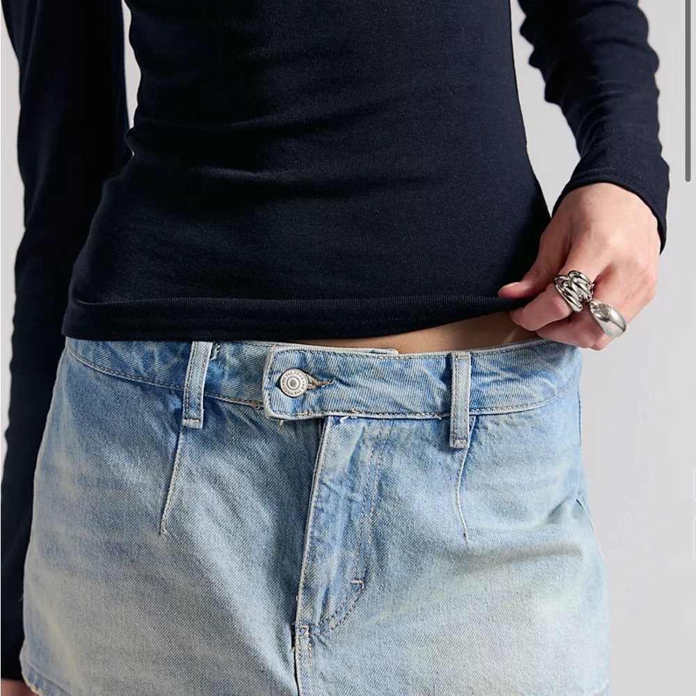 FP Movement by Free People Light Blue Mini Skirt